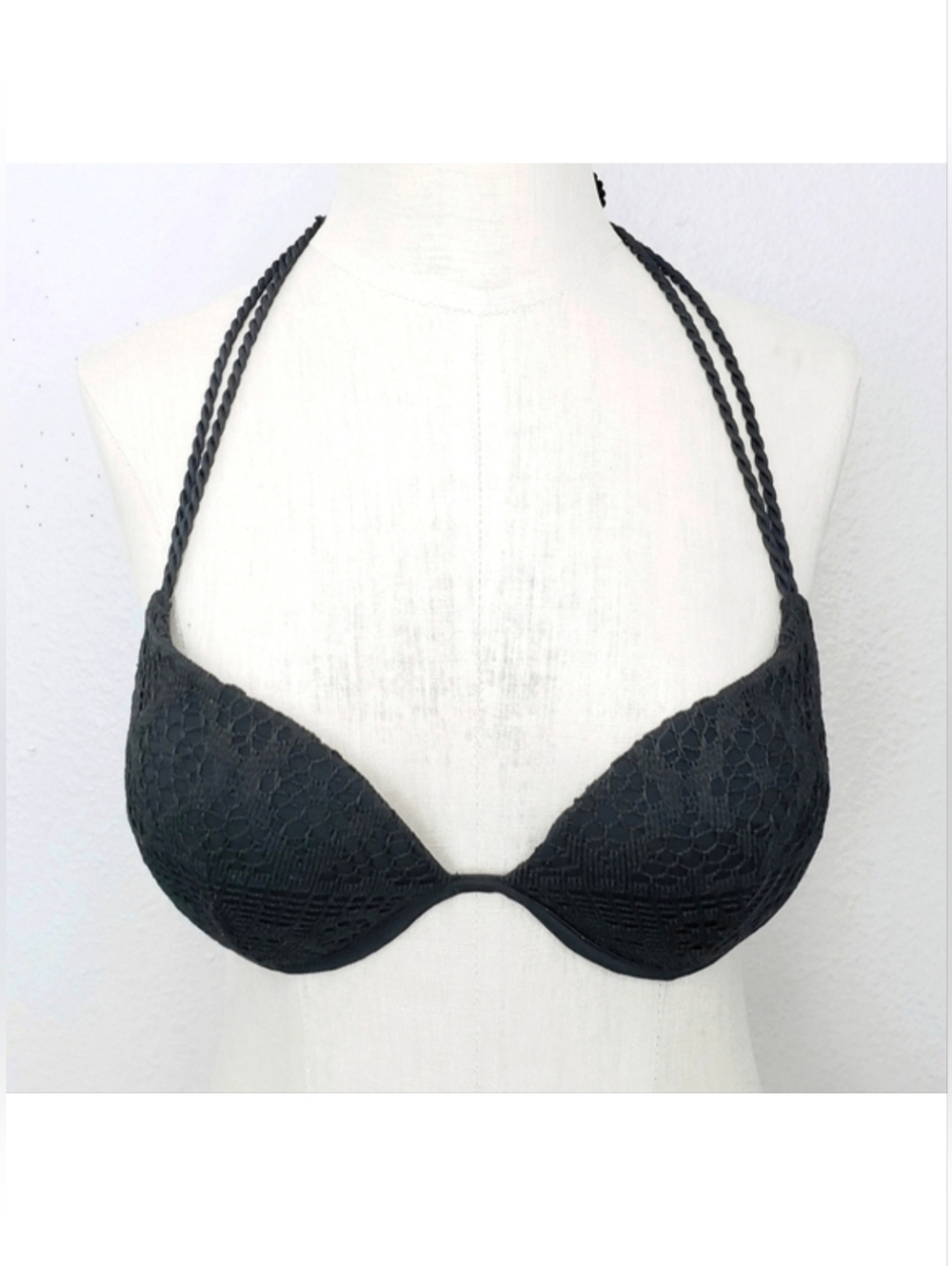 Victoria's Secret The Gorgeous Crochet Halter Bikini Top 34B